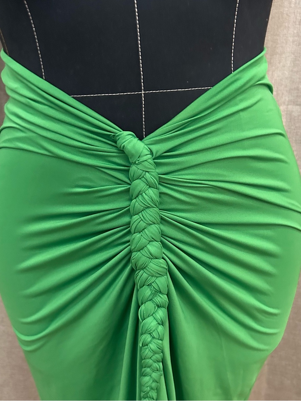 Green Braided Detail Maxi Skirt NWT - Picture 2 of 8